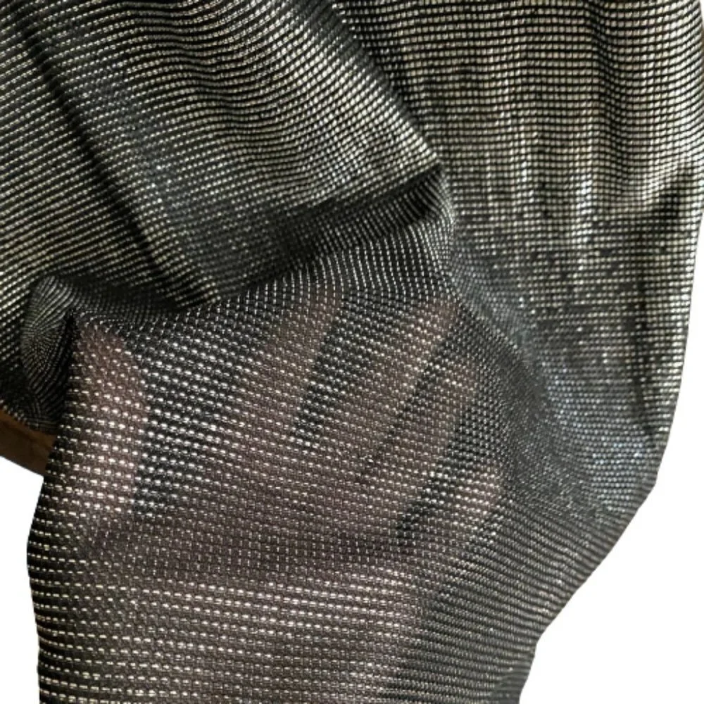 Vintage Miss Renfrew silver metallic shimmery tunic midi dress with belt - Picture 9 of 17